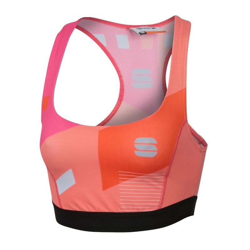 спортивный женский топ Sportful Training Bra розово-белый спортивный женский топ Sportful Training Bra розово-белый